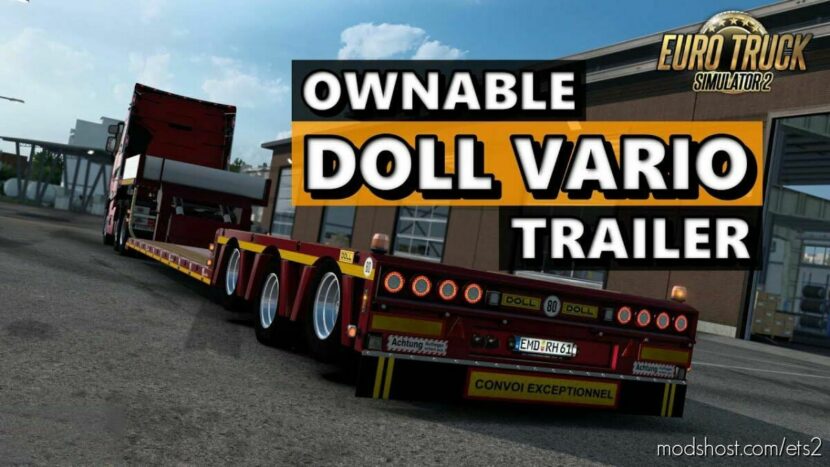 ETS2 Mod: Doll Vario Trailer by Roadhunter v8.1 1.45 (Featured)