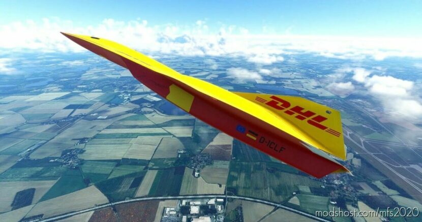 MSFS 2020 Fictional Livery Mod: Darkstar DHL (Featured)