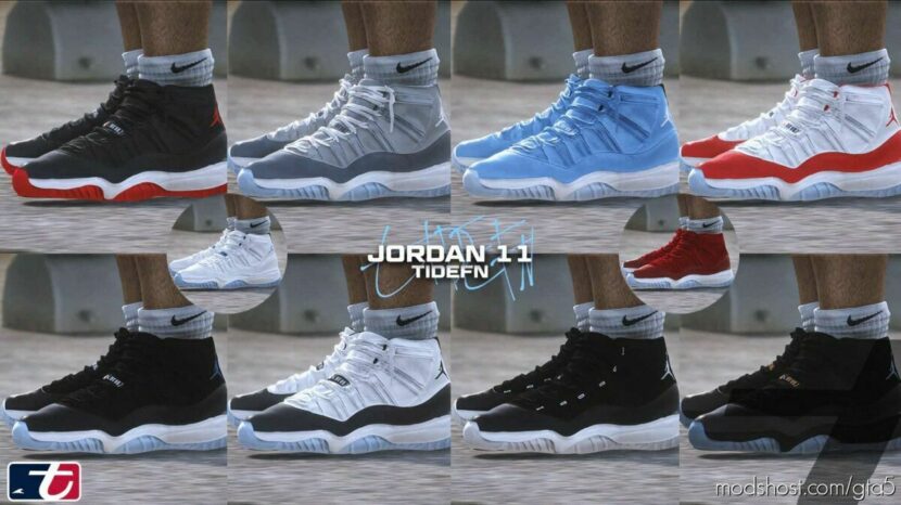 GTA 5 Player Mod: AIR Jordan 11 For MP Male (Featured)