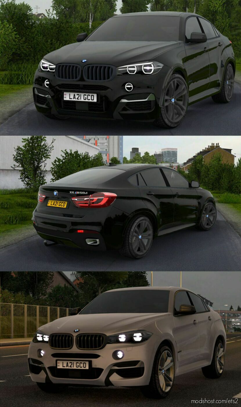 ETS2 BMW Car Mod: X6 M50D F16 V2.6 1.46 (Featured)