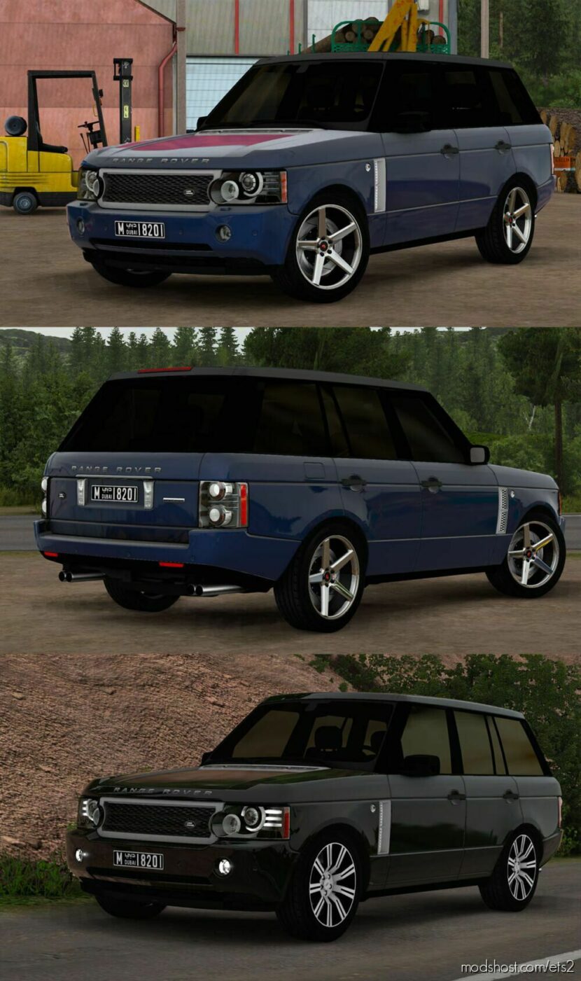 ETS2 Land Rover Car Mod: Range Rover Supercharged V8 2008 V7.4 1.46 (Featured)