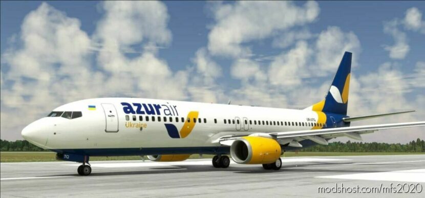 MSFS 2020 737-800 Livery Mod: Pmdg 737-800 – Azur AIR Ukraine (Ur-Utq) (Featured)