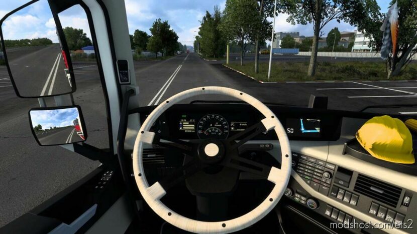 ETS2 Part Mod: US Style Customizable 18 Inch Steering Wheel v1.45.16 (Featured)