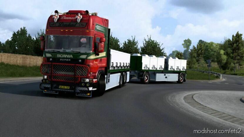 ETS2 Open Pipe Truck Mod: Scania R560 Donslund + Trailer By Cyrusthevirus (Featured)