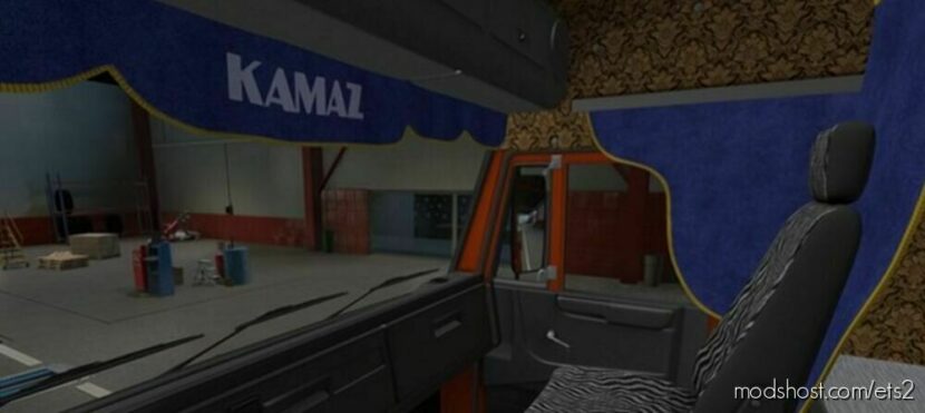 ETS2 Kamaz Part Mod: Curtains For Kamaz 54-64-65 1.45 – 1.46 (Featured)