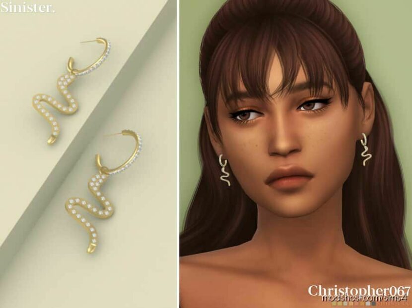 Sims 4 Accessory Mod: Sinister Earrings (Featured)