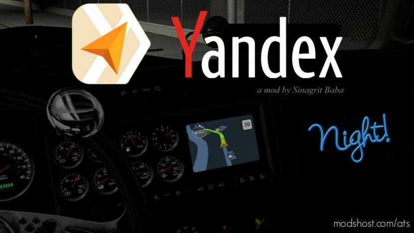 ATS Interior Mod: Yandex Navigator Night Version V1.8 (Featured)