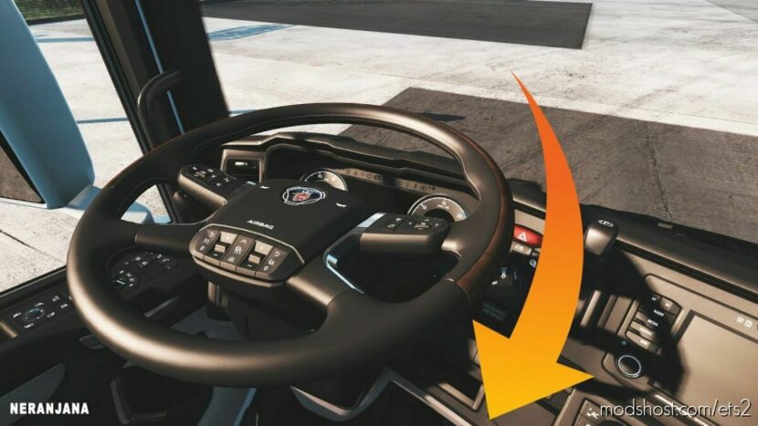 ETS2 Part Mod: Animated Steering, Pedals & Custom Dashboard v1.2 1.46 (Featured)