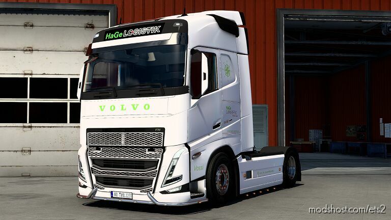 ETS2 Volvo Mod: FH5 HaGe Logistik Vossi Skin (Featured)