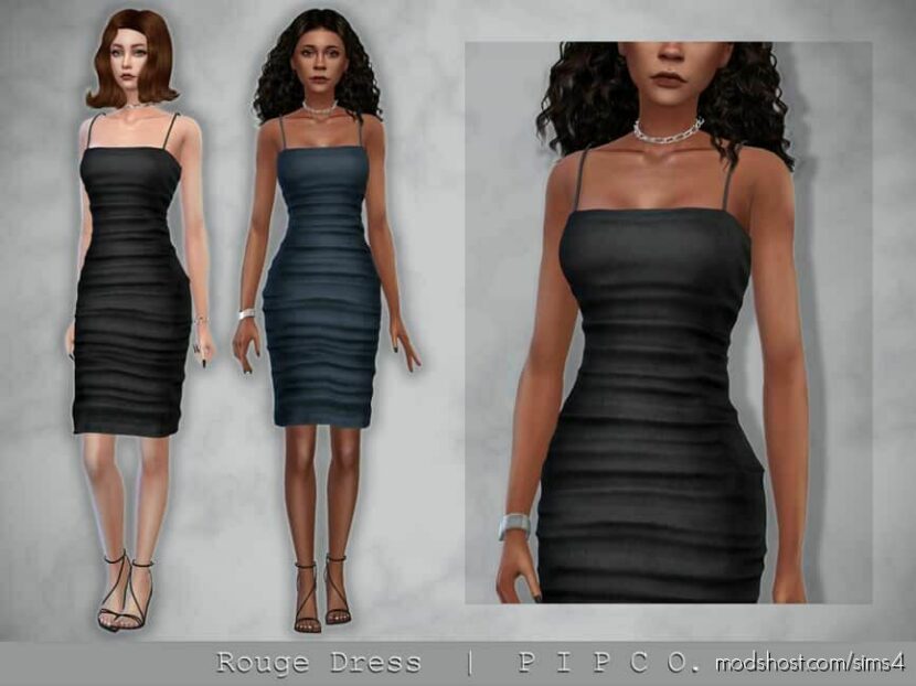 Sims 4 Everyday Clothes Mod: Rouge Dress. (Featured)