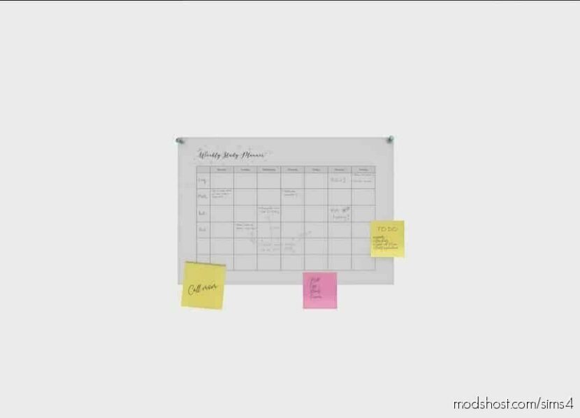 Sims 4 Object Mod: Millennial – Schedule Calendar (Featured)