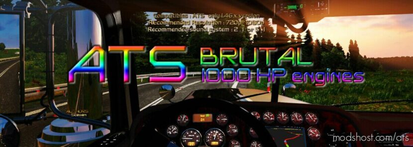 ATS Engines Part Mod: Brutal 1000 HP Engines By Stewen 1.46 (Featured)