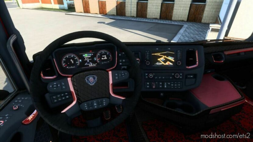 ETS2 Scania Mod: RED Interior For Scania S & R 2016 (Featured)