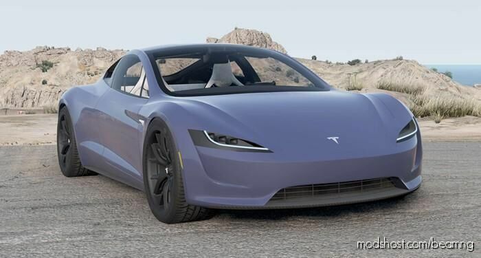 BeamNG Tesla Car Mod: Roadster 2017 V2.5.1 (Featured)