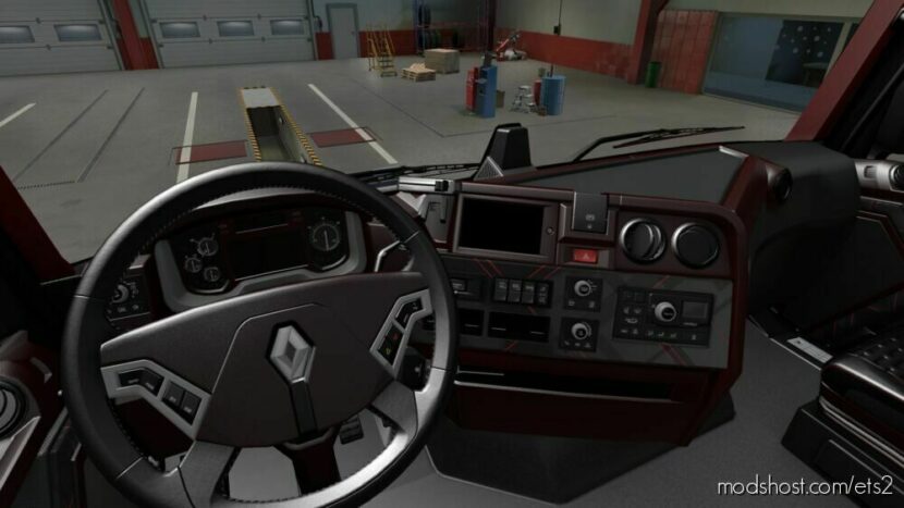 ETS2 Renault Mod: T Dark RED Interior (Featured)