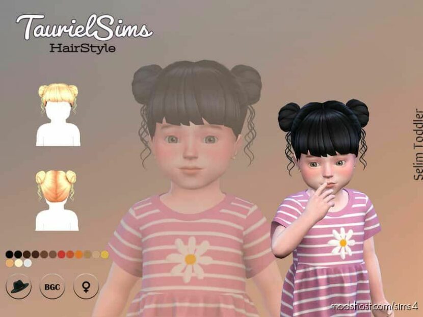 Sims 4 Kid Mod: Selim-Hairstyle (Toddler) (Featured)