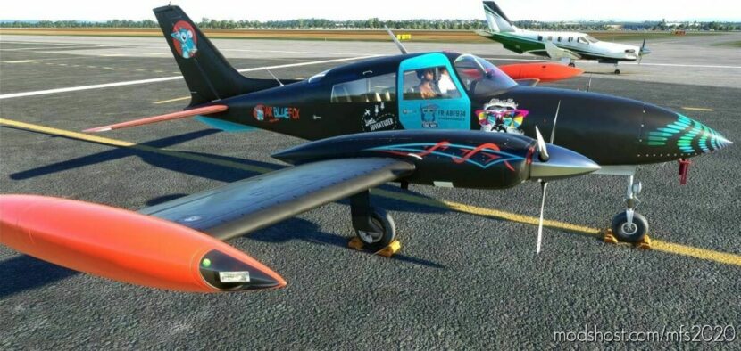 MSFS 2020 4K Livery Mod: AIR Bluefox VA – Milviz Cessna 310R (Featured)