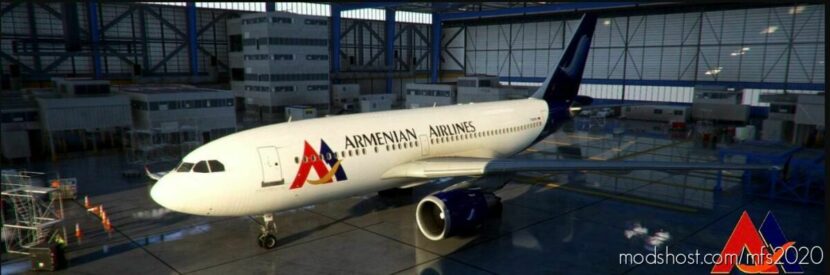 MSFS 2020 A310 Livery Mod: INI Simulations A310 Armenian Airlines F-Ogyw (Featured)