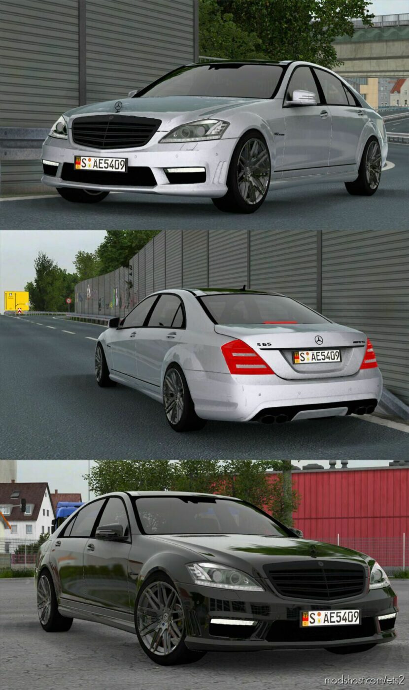 ETS2 Mercedes-Benz Car Mod: W221 2012 S65 AMG V3.3 1.46 (Featured)