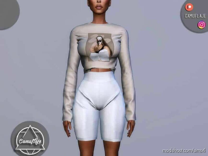 Sims 4 Female Clothes Mod: SET 194 – Biker Shorts (Featured)