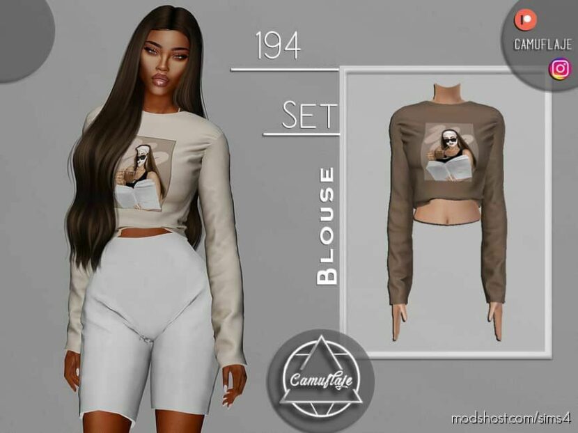 Sims 4 Female Clothes Mod: SET 194 – Blouse (Featured)