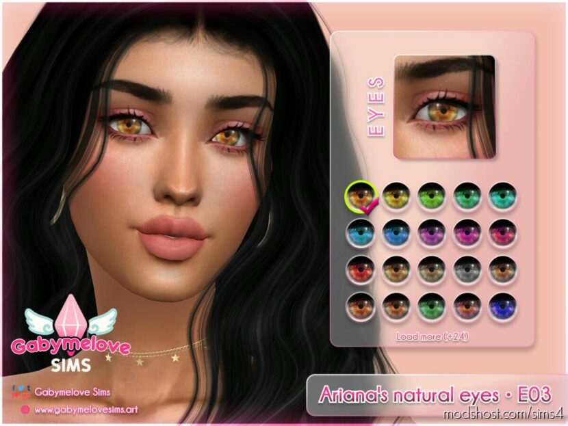 Sims 4 Mod: Ariana's natural eyes • E03, contact lenses (Featured)