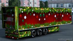 ETS2 Scania Mod: Christmas Trailer Skin 2022 (Image #3)