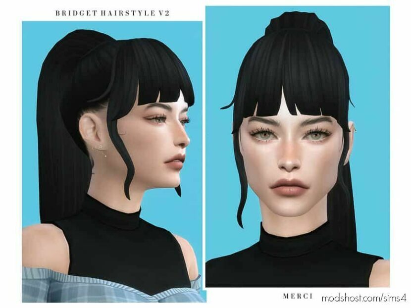 Sims 4 Adult Mod: Bridget Hairstyle V2 (Featured)