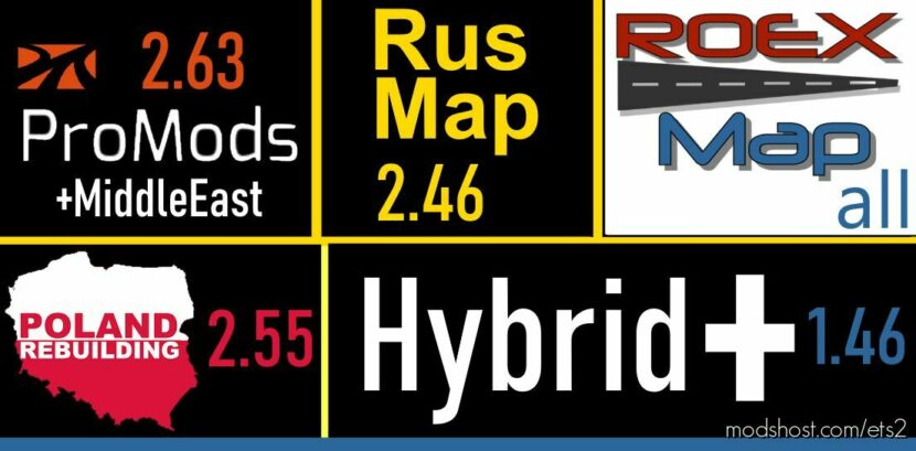 ETS2 Map Mod: Hybrid Plus Road Connection v1.46 (Featured)