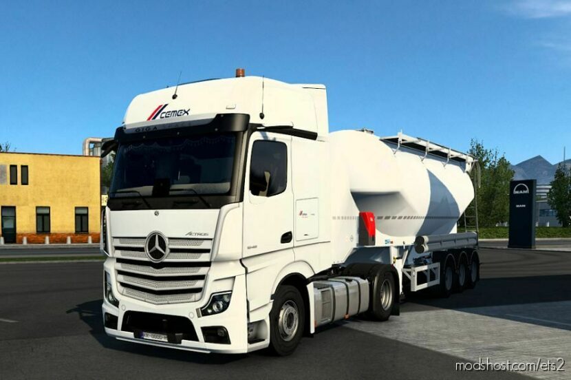 ETS2 Mercedes-Benz Mod: Cemex-Mercedes Benz NEW Actros 2019 Skin (Featured)