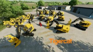 FS22 Forklift Mod: AJ Deere Tigercat Buncher Pack (Featured)