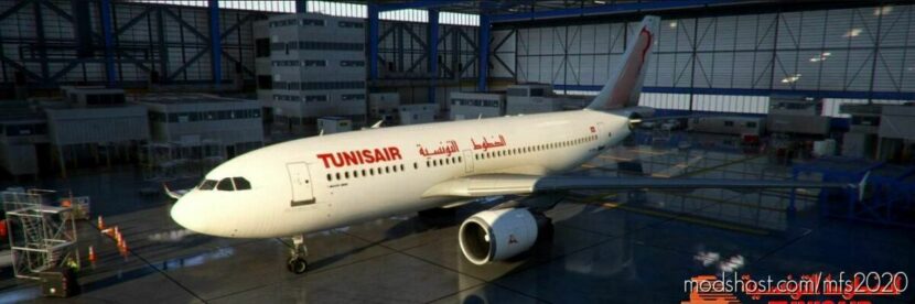 MSFS 2020 A310 Livery Mod: INI Simulations A310Tunisair Ts-Tpb (Featured)