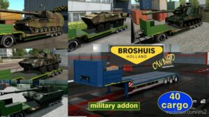 ETS2 Military Mod: Addon For Ownable Broshuis Trailer V1.2.11 (Featured)