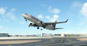 MSFS 2020 Qatar Livery Mod: Pmdg 738 SSW Qatar Airways (A7-Qtr) (Image #3)