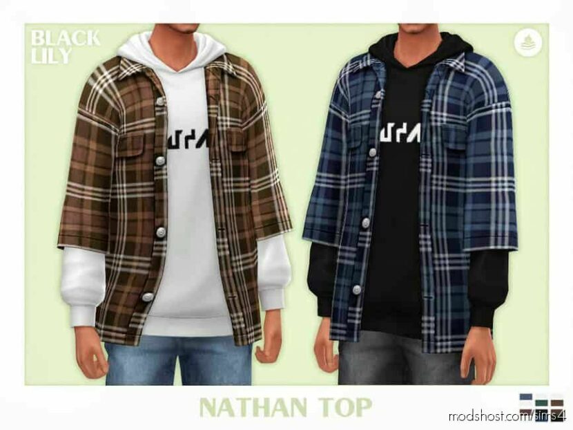 Sims 4 Adult Clothes Mod: Nathan TOP (Featured)