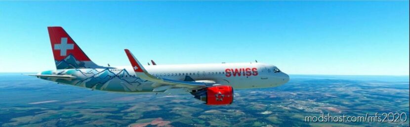 MSFS 2020 A320 Livery Mod: Swiss Alpes A320 Asobo (Featured)