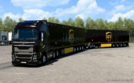 ETS2 Mod: Skin SCS Trailers UPS 1.40 - 1.46 (Featured)