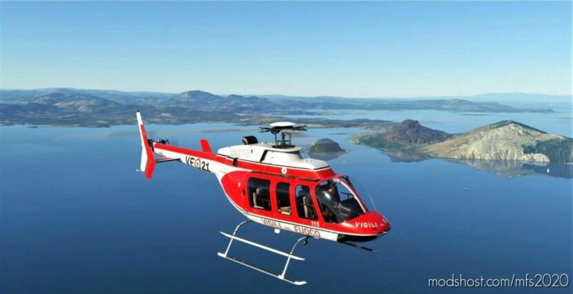 MSFS 2020 Fictional Hicopt Mod: Bell 407 Vigili DEL Fuoco (VF-21) (Featured)