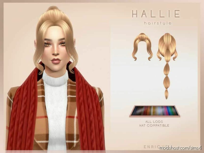 Sims 4 Female Mod: Hallie Hairstyle (Featured)