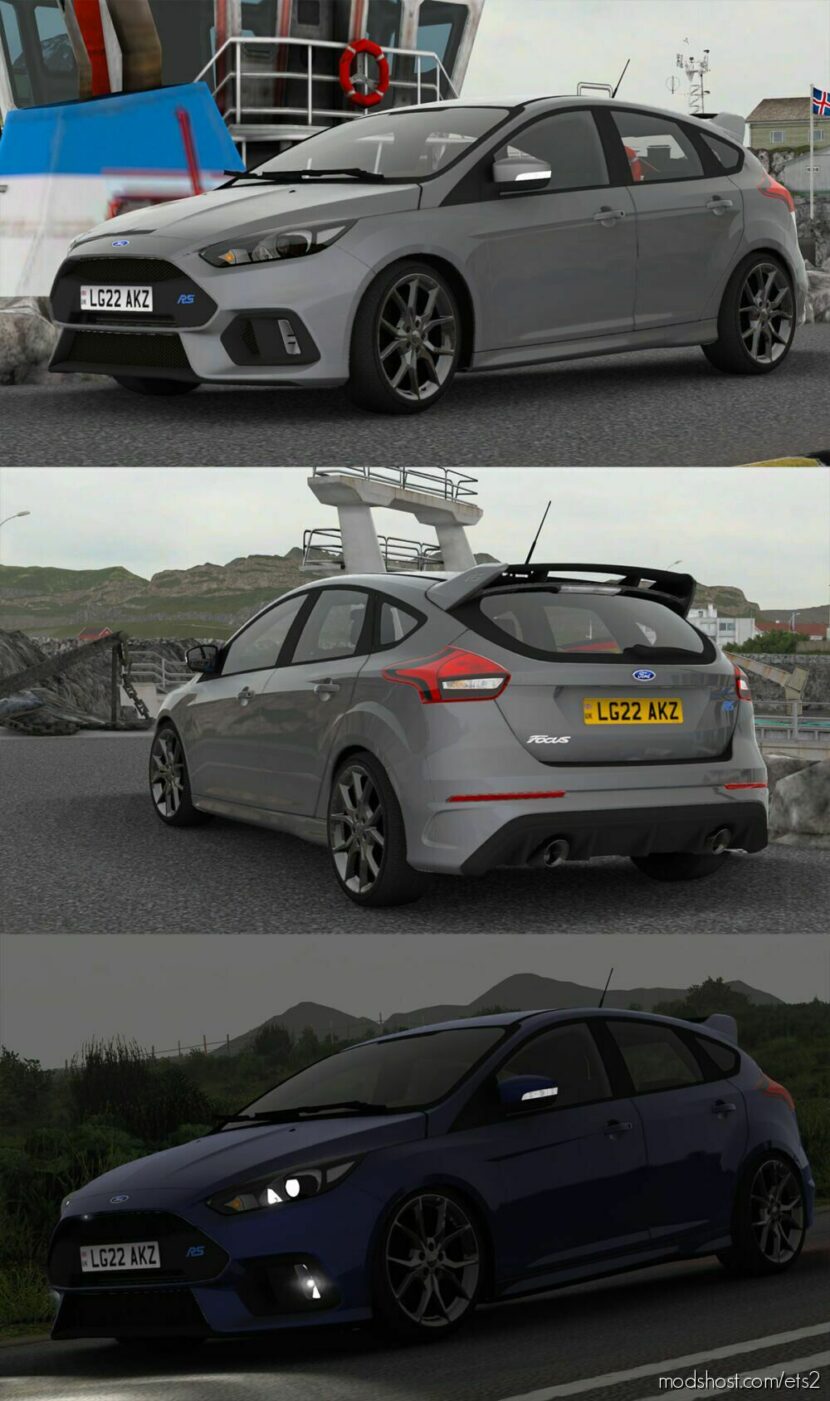 ETS2 Ford Car Mod: Focus RS MK3 2017 V2.3 1.46 (Featured)