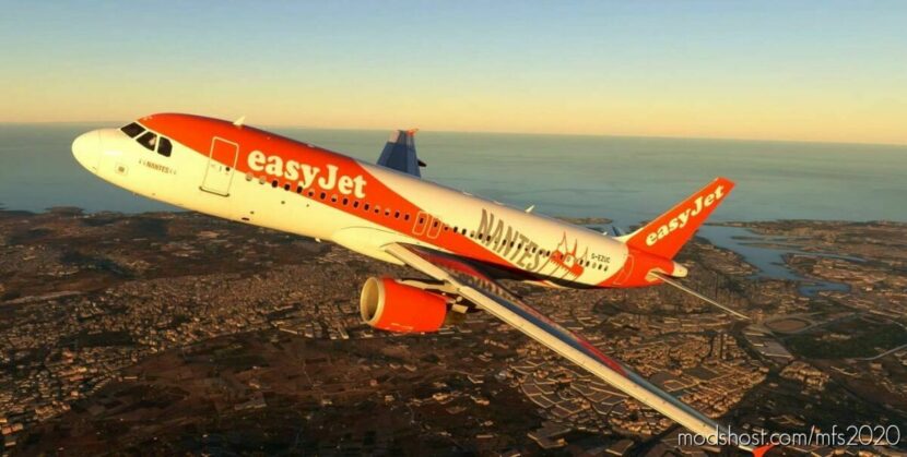 MSFS 2020 8K Mod: Fenix A320 | Easyjet G-Ezuc ‘Nantes’ Livery | 8K Cabin Seats (Featured)