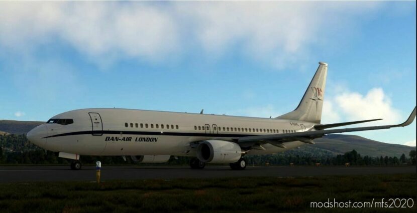 MSFS 2020 Boeing Livery Mod: 737-800BBJ2 DAN AIR Corporate G-Schc (Featured)