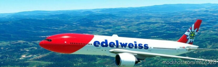 MSFS 2020 777-200 Livery Mod: Edelweiss 777-200 (Featured)