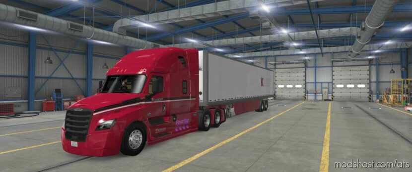 ATS Mod: Knight Transportation Cascadia Truck Skin And Trailer Skin (Featured)