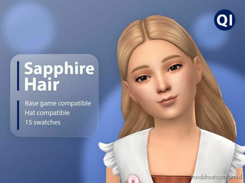 Sims 4 Female Mod: Sapphire Hair (Featured)