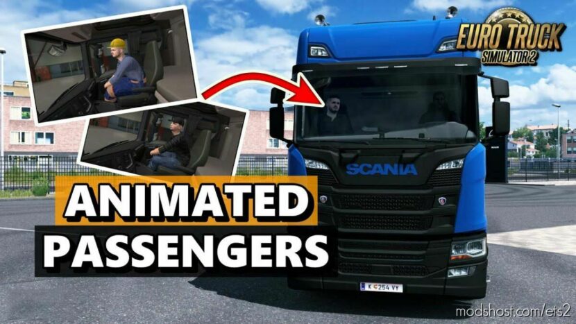 ETS2 Mod: Animated Passenger Update v1.46 (Featured)