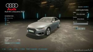 FS22 Audi Car Mod: A4 Limousine 2022 (Image #2)