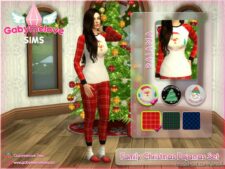 Sims 4 Clothes Mod: Sims 4 CC | Clothing: Family Christmas Pajamas Set (Image #2)