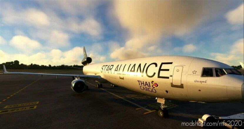 MSFS 2020 Douglas Mod: Mcdonnell Douglas Md-11Fge Thai Cargo Livery (Featured)