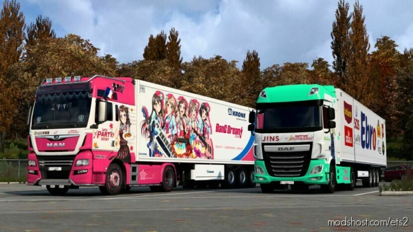 ETS2 Skin Mod: Bang Dream Project Mod Pack V0.76 (Featured)